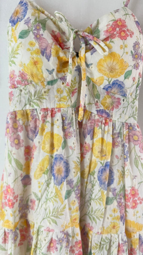 Vintage Spaghetti Strap Midi Dresd